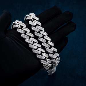 Collar de cadena de eslabones cubanos de acero inoxidable Chapado en plata de lujo para hombres joyería de Hip Hop de moda - Product Image 3