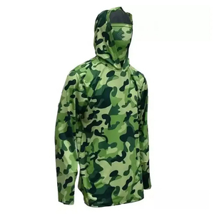 Sudadera con capucha de pesca de manga larga para hombre, transpirable, de secado rápido, para caza y camping, logotipo personalizado estampado, venta al por mayor - Product Image 1