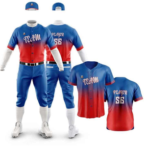Ensemble d'uniformes de baseball pour adultes de haute qualité Uniforme de mode respirant pour hommes et garçons au meilleur prix Imprimé personnalisé - Product Image 3