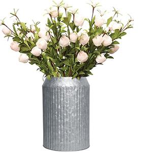 Plantes de fleurs de jardin personnalisées, pots antiques en métal rond, pot de fleurs d'intérieur - Product Image 1