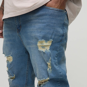 2025 New Fashion <b>Men's</b> <b>Denim</b> <b>Jogger</b> Pants Customizable Manufacturers High Stretch Distressed Jeans for Winter Washed Techniques - Product Image 3