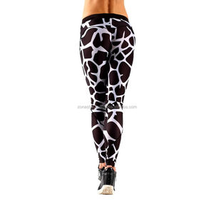 Personnalisable 100% coton sans couture taille moyenne Fitness Yoga Leggings blanc décontracté peau Fit Logo Design unisexe quatre saisons - Product Image 2
