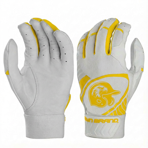 Bulk Order Custom Logo Goatskin Leather Baseball Gloves Supplier Stylish Breathable Anti Shock Unisex Softball <b>Batting</b> Gloves - Product Image 5