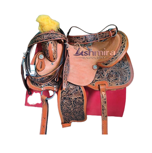 อานม้าม้าคุณภาพสูงแบบกำหนดได้เองคุณภาพสูงเส้นทางแข่งแบบถังตะวันตก - Product Image 1