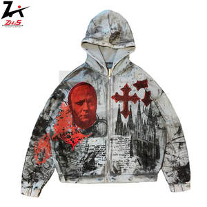 เสื้อฮู้ดผ้าฝ้าย100% ย้อมสี3D ผ้าปักเป็นมิตรกับสิ่งแวดล้อมพร้อมโลโก้ที่กำหนดเองได้ตามต้องการ - Product Image 6