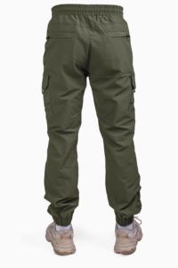 Pantalones Tácticos Casuales Negros de Pierna Ajustada, Tejido de Lona Resistente al Viento, Estilo Personalizado, Jeans de Invierno con Botones, 100% Algodón - Product Image 3