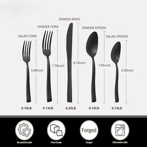 Ensemble de couverts en acier inoxydable de qualité supérieure résistant à la rouille durable passe au lave-vaisselle couverts en métal élégants pour les restaurants de mariage - Product Image 3