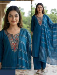 Elegante Kurti de Viscosa Vetican para Mujer con Palazzo, Ropa Étnica Elegante para la Universidad, Oficina y Conjunto Étnico de Oficina con Palazzo - Product Image 2