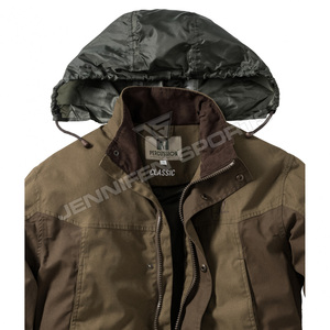 Men's Winter Casual Hunting Jacket Outdoor Breathable Quick Dry Custom <b>Dye</b> Back Neck Logo Position High Quality 100% Cotton - Product Image 2