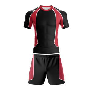 Maillot et Short de Rugby Personnalisés Jaune et Bleu pour Hommes – Respirant, Confortable, Grande Taille, Séchage Rapide, Anti-Bactérien - Product Image 6