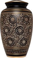 Urna Funeraria para Cenizas Humanas Adultas, Urna Decorativa Contemporánea de Aluminio Hecha a Mano, Florero de Piso para Funeral y Entierro