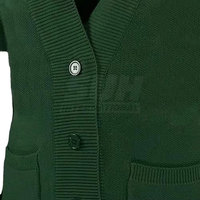 Cardigan pour femme en coton tricoté de haute qualité, design personnalisé, col en V, respirant, manches longues, logo frontal, idéal pour l'hiver et les occasions décontractées