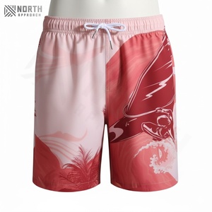 Pantalones Cortos Casuales de Verano para Hombre, de Lona Gruesa Lavada al Ácido, de Secado Rápido, con Logotipo Personalizado Estampado - Product Image 4
