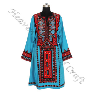 BDR053 vraie robe Kuchi ethnique traditionnelle pour femmes bohème robe Unique Vintage fait à la main bohème Banjara Baluchi robe Vintage - Product Image 5