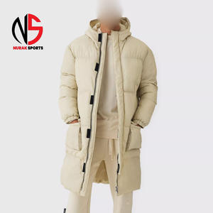 Blouson matelassé long à capuche très demandé, coupe-vent Nurak, en duvet et polyester personnalisé, pour homme, idéal pour l'hiver et les activités de plein air - Product Image 1