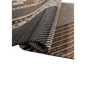 Manchaha 9x12 Hand Knotted Wool & Bamboo Silk Rugs Geometric Pattern Living Room <b>Carpet</b> & Hallway Rectangle Les-463-A Grey Black - Product Image 2