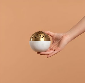 Juego de quemador de incienso hecho a mano más vendido Mármol Latón Metal Lavanda Aroma Personalizable Lujo Árabe Ramadán Regalo - Product Image 4