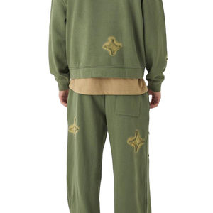 Impression personnalisée broderie vierge poids lourd Streetwear sweat à capuche surdimensionné en détresse pull à capuche pour hommes - Product Image 5