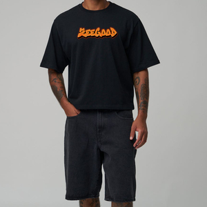 T-shirts pour hommes de haute qualité avec logo personnalisé, 230 g/m², 100 % coton/fibre de bambou, coupe ample, épaules tombantes, respirants, séchage rapide - Product Image 1