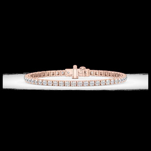 Pulsera de Tenis de Oro Sólido de 14k con Diamantes Cultivados en Laboratorio con Certificación IGI y GIA, Corte Redondo, Engaste Clásico de Cuatro Puntas - Product Image 3