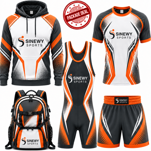 Ensemble d'équipement de sport MMA SINEWY pour adultes unisexes, vêtements de sport, ensemble de vêtements de combat en polyester respirant - Product Image 1