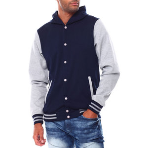 Winter Hooded Unisex College Varsity Jacket Chenille <b>Patch</b> Streetwear Waterproof Reversible Winter Wool Varsity Jackets - Product Image 4