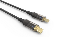 Kabel USB Type-C ke Type-C 3A Pengisian Cepat Transparan Daya Tinggi dengan Layar Digital dan Jalinan Nilon untuk Komputer IOS Tembaga Murni