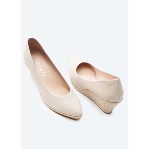 Sandali da donna con zeppa Espadrille in tela ricamata con rosa - Product Image 6