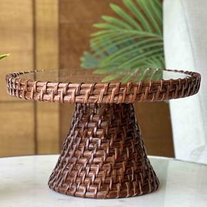 ที่ตั้งโชว์เค้ก,ที่ใส่หวายธรรมชาติทำด้วยมือสำหรับเค้กผลไม้คัพเค้กอุปกรณ์จัดงานแต่งงาน - Product Image 4