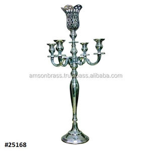 Bougeoir noir à cinq piliers pour décoration de maison de luxe Bougeoir fait main fini antique - Product Image 6