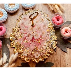 แท่นวางเค้กศิลปะทำจากเรซินอีพ็อกซี่ทำมือต้องการสูงตกแต่งโต๊ะกลางของคุณและอุปกรณ์เค้กโต๊ะรับประทานอาหารที่จำเป็น - Product Image 1