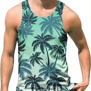 Débardeur d'été pour hommes doux et confortable avec une respirabilité supérieure motif tissé tricoté grande taille pour un usage quotidien - Product Image 1