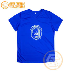 Camiseta Casual de Algodón de Alta Calidad Personalizada al por Mayor de Zeta Phi Beta, Ropa de Hermandad para Mujer, Bordado de Fraternidad, Transpirable - Product Image 5
