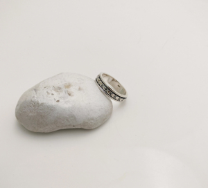 Anillos Giratorios de Plata de Ley 925, Anillos Giratorios Antiestrés, Joyería de Plata, Anillos de Promesa para Mujer, Hechos a Mano - Product Image 1