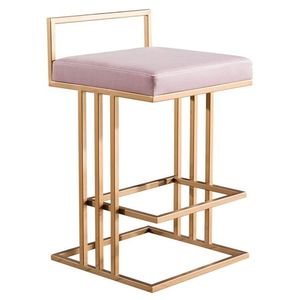 Tabouret chic en métal moderne du milieu du siècle avec un design peint artistique Bar élégant, salon et décor de houe de siège de ferme. - Product Image 4