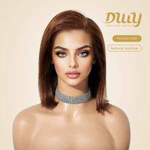 Lillie H-DWY Women's 13*6 Natural Textured HD for Lace Frontal <b>Wig</b> Pre-Plucked 13 Inches Human Hair <b>Bob</b> Invisible Frontal <b>Wig</b> - Product Image 2