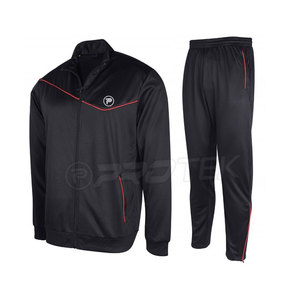 ชุดวอร์มเข้ารูปสำหรับเล่นยิมของผู้ชายชุดออกกำลังกายสีดำทึบมีซิประบายอากาศได้ดีแห้งเร็วขนาดพิเศษ - Product Image 1