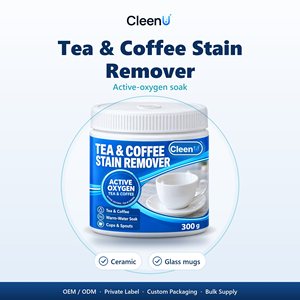 Polvere Smacchiatrice per Caffè 300g, Smacchiatore a Base di Ossigeno per Tazze da Tè, Bicchieri, Teiere, Caraffe, OEM Etichetta Privata - Product Image 1