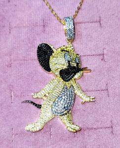 Maahir gemas personaje de dibujos animados diamante oro collar IGI certificado estilo clásico Unisex rendimiento moda declaración al por mayor - Product Image 3