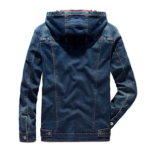 Veste coupe-vent en denim vintage élégante pour homme, vente en gros OEM, haute qualité, personnalisable, 100% coton respirant, extérieur - Product Image 4