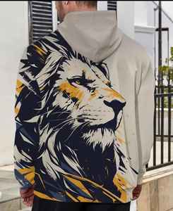 Premium Men's Pullover <b>Hoodie</b> Ultra Cozy and Comfortable 100% Cotton Embroidered Plain Dyed with Digital Printing for Winter - Product Image 3