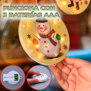 Luci a stringa LED a sospensione in PVC bianco caldo per Natale, a batteria, in rame, con ventosa, per feste in casa - Product Image 5