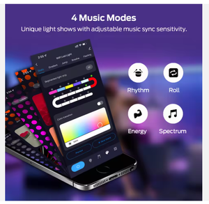 Lampada da Parete LED 3D Moderna per Camera da Letto, Illuminazione Ambientale RGB per Soggiorno, Controllo Smart tramite App, Luce Notturna Magica - Product Image 2