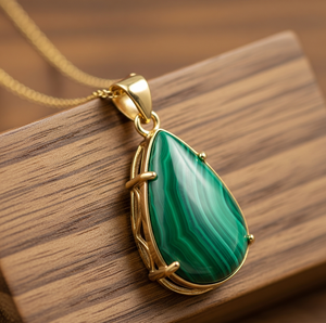 Top Grade Dainty 925 Chaîne En Argent Sterling Bohème Naturel Malachite Forme Ronde Pendentif Guérison Cristal Cadeau De Mode - Product Image 2