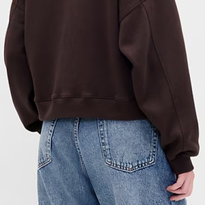 Sweat-shirt pour femmes en polaire chaud avec manches longues, design respirant et confortable pour les acheteurs en gros avec logo personnalisé - Product Image 6