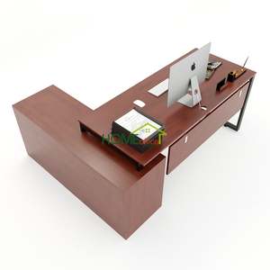 Bureau de direction contemporain 160x140cm 70cm de haut, design moderne, mobilier de bureau, assemblage requis - Product Image 2