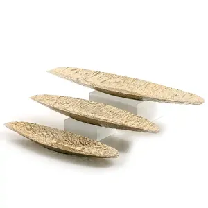 Juego de 3 bandejas de aluminio plateado para servir para boda, Ramadán y Eid para dulces de chocolate y frutas, regalo de boda 2024 - Product Image 3