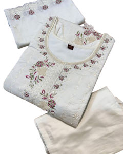 Vestido Anarkali de verano para mujer al mejor precio hecho a mano de talla larga Kurti con pantalón y Dupatta diseño único Salwar - Product Image 1