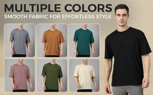 เสื้อยืดผู้ชายแบบสั่งตัด100% พรีเมี่ยมผ้าฝ้ายแท้ธรรมดาใส่ผ่อนคลายไหล่ปล่อยแบบคลาสสิกโอเวอร์ไซส์ธรรมดาใส่สบาย220กรัม - Product Image 6