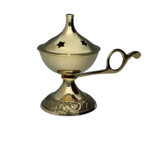 Quemador de incienso de Metal de estilo clásico quemador de incienso purificador para el hogar Dhoop Dani para uso en el templo de la oficina en el hogar - Product Image 4
